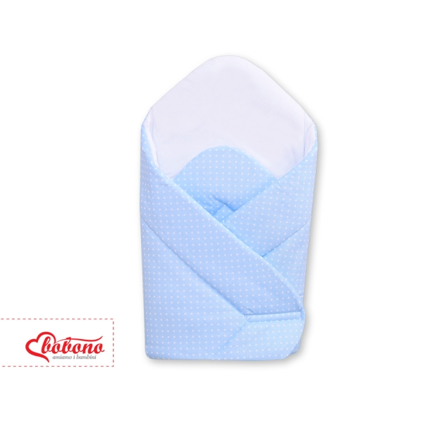 Babynest met versteviging - Harten Blauw Polkaprikker