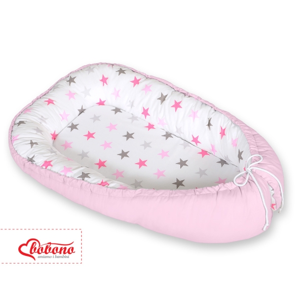 Babynest Roze Grijs Sterren