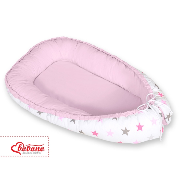 Babynest Roze Grijs Sterren