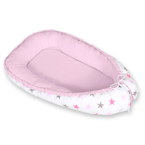 Babynest Roze Grijs Sterren
