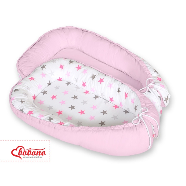 Babynest Roze Grijs Sterren