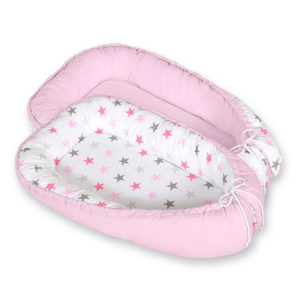 Babynest Roze Grijs Sterren
