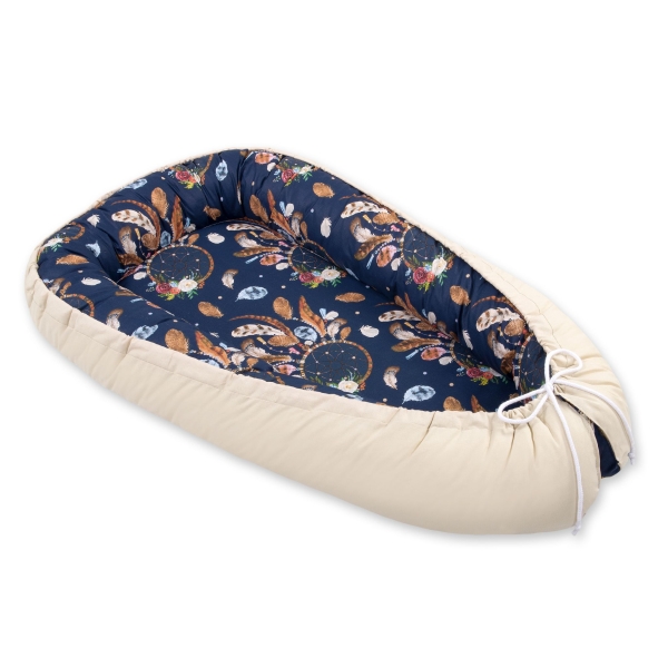 Babynestje Beige Donkerblauw Dromenvangers