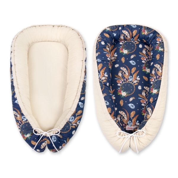 Babynestje Beige Donkerblauw Dromenvangers