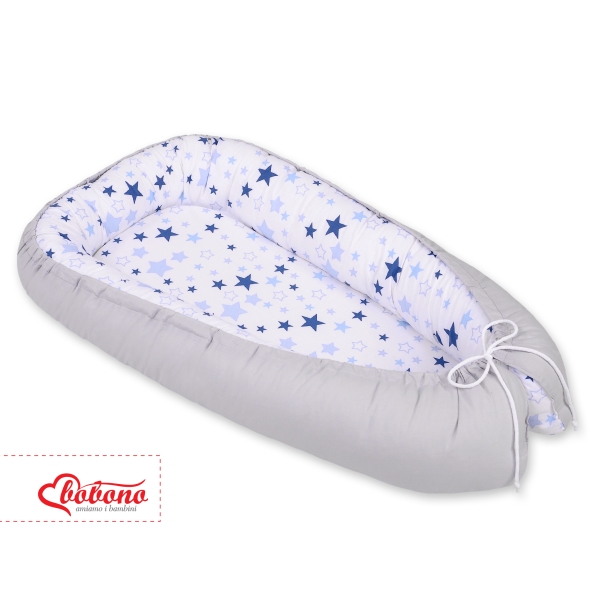 Babynestje Blauw Grijs Sterren