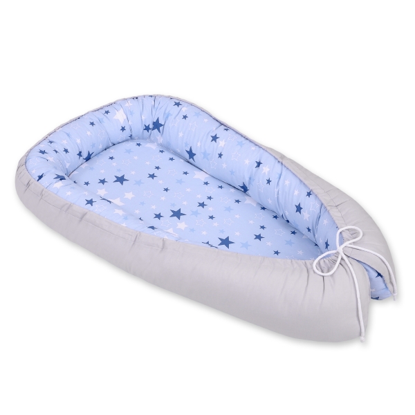 Babynestje Blauw Grijs Sterren