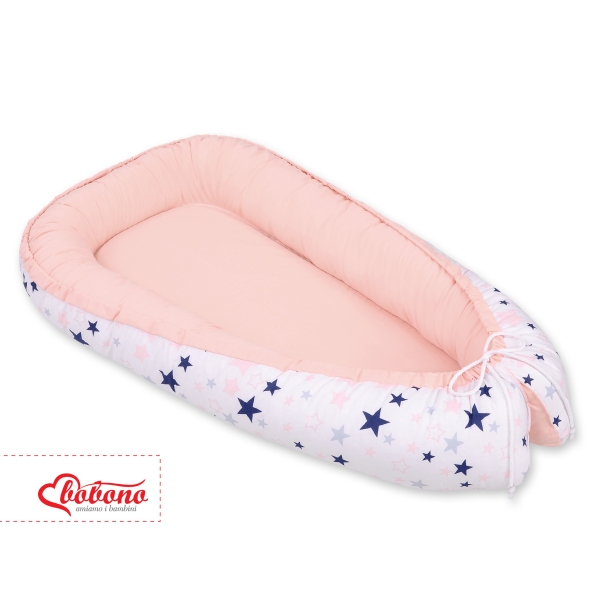 Babynestje Blauw Poederroze