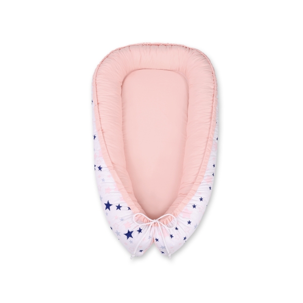 Babynestje Blauw Poederroze