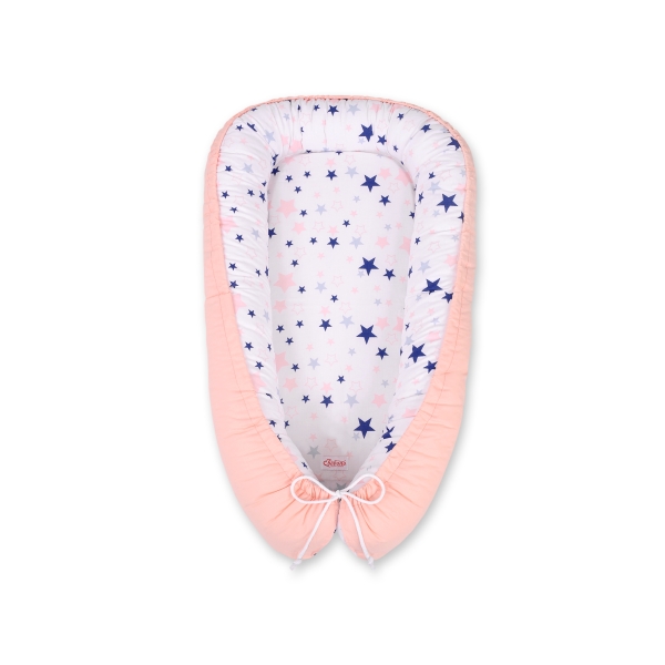 Babynestje Blauw Poederroze