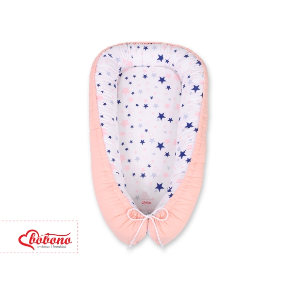 Babynestje Blauw Poederroze