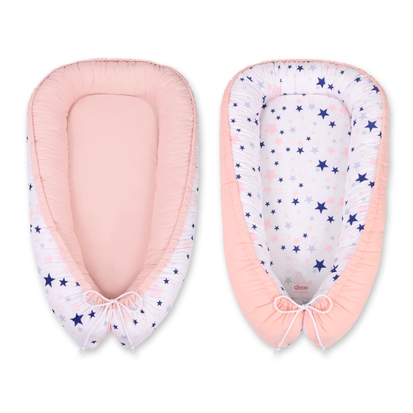 Babynestje Blauw Poederroze