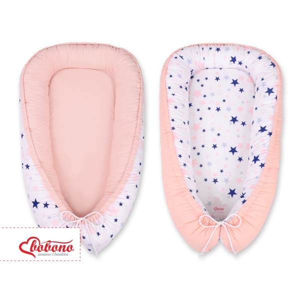 Babynestje Blauw Poederroze