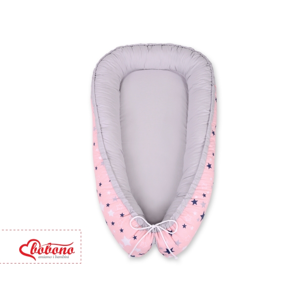 Babynestje Blauw Roze Grijs Sterren