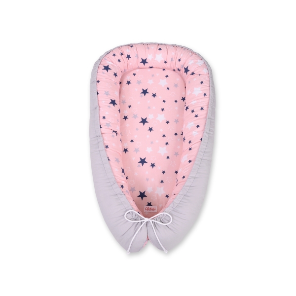 Babynestje Blauw Roze Grijs Sterren