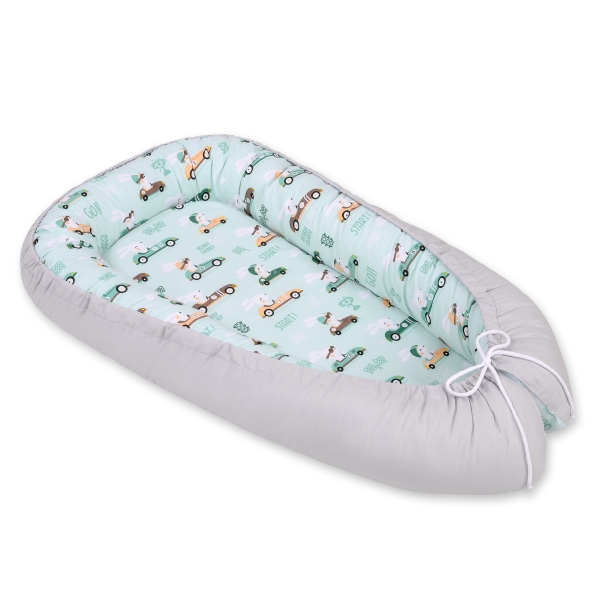 Babynestje Mint Grijs Konijnen