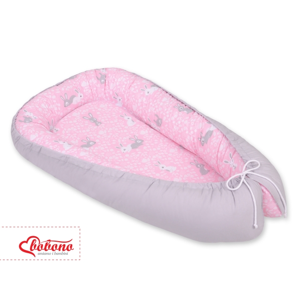 Babynestje Roze Grijs Konijnen