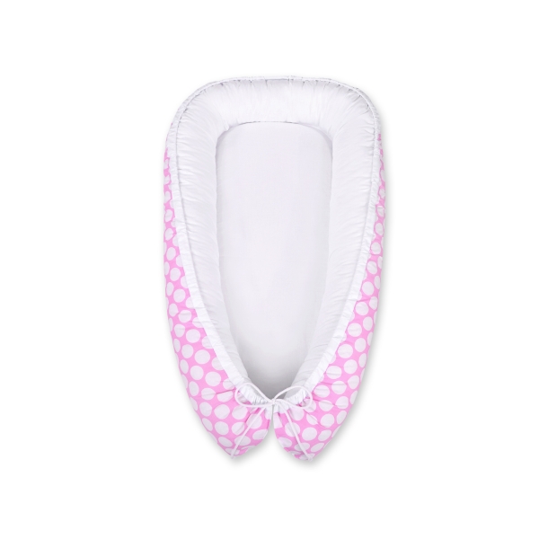 Babynestje Roze Wit Polkaprikker