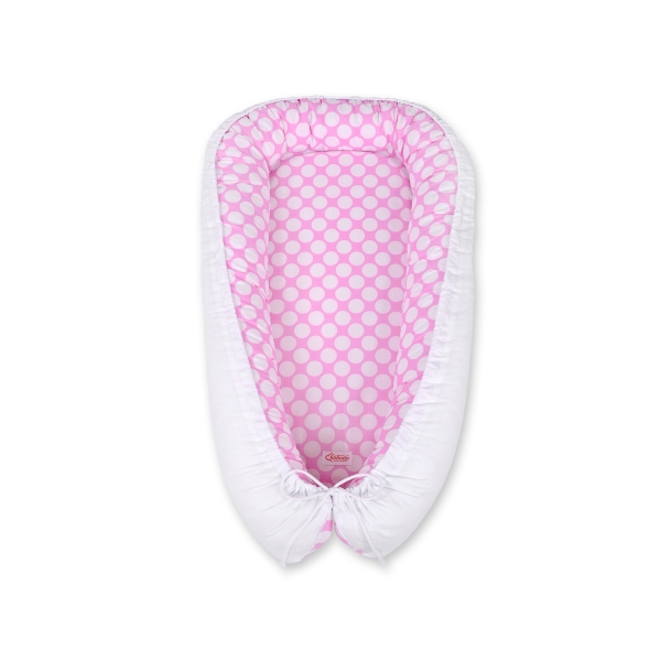 Babynestje Roze Wit Polkaprikker