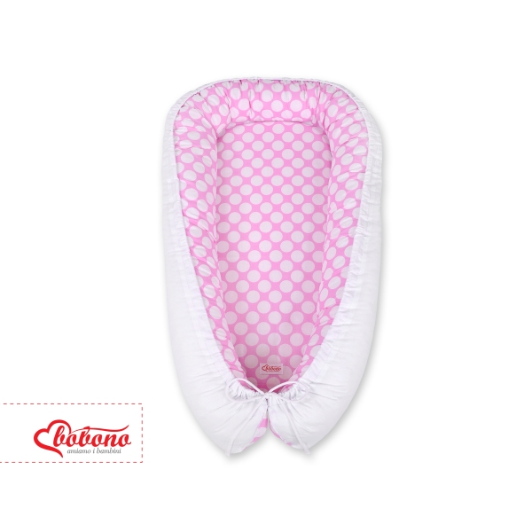 Babynestje Roze Wit Polkaprikker