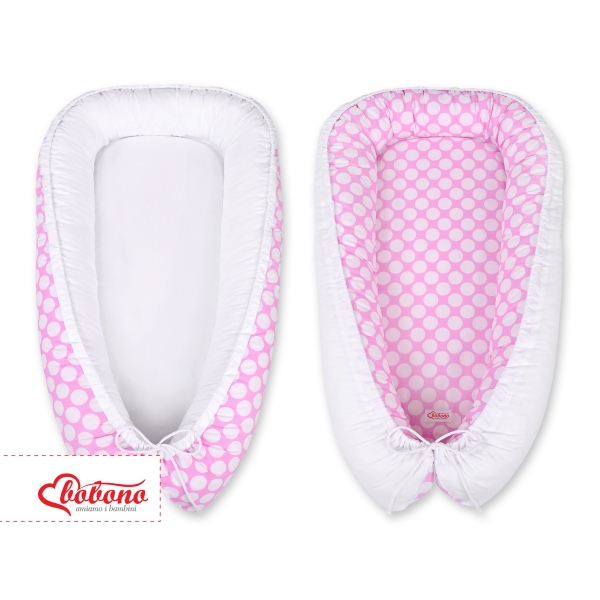 Babynestje Roze Wit Polkaprikker