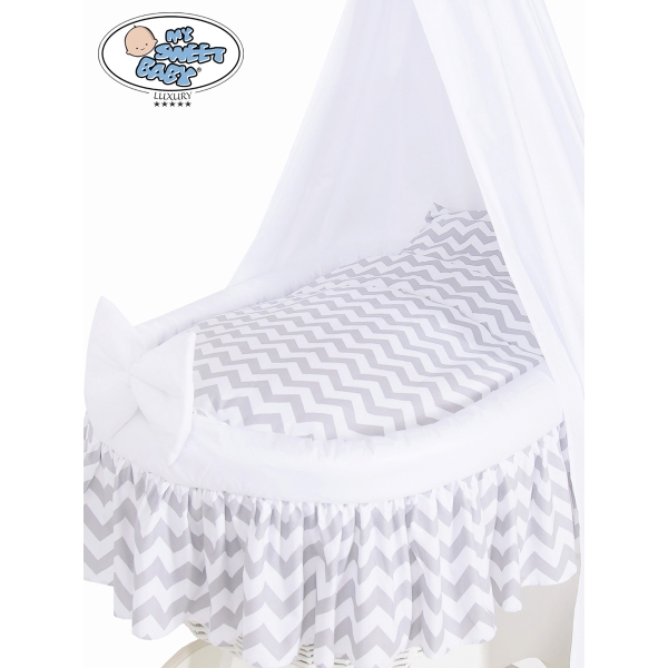 Babywieg op Wielen / Rieten Kribbe met Hemeltje Hanna