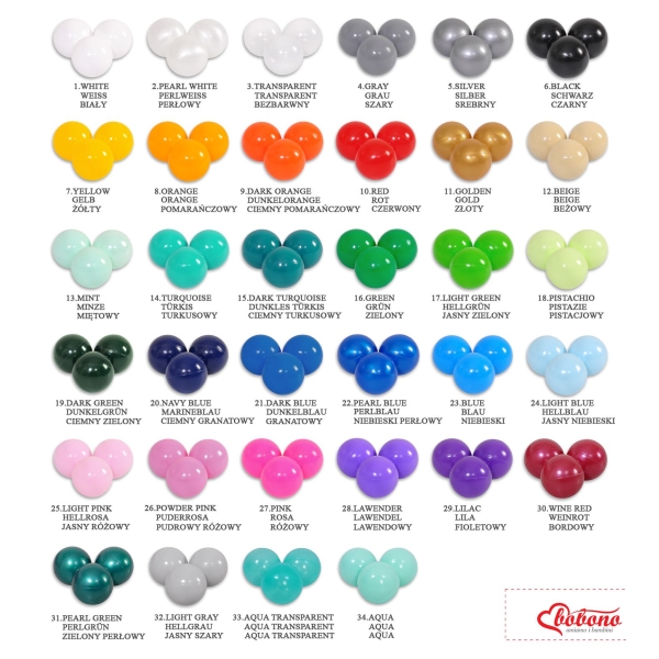 Ballen voor Ballenbak 50 st  Transparant Aqua