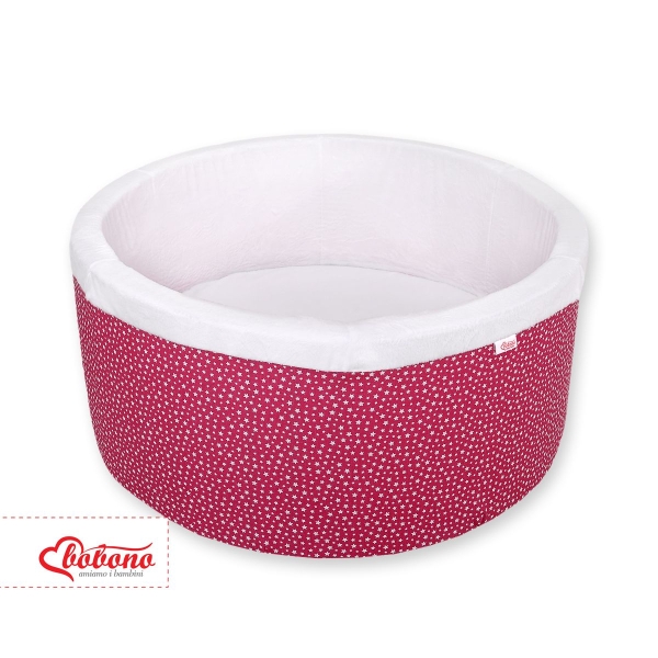 Ballenbak Baby Minky  Bordeaux Wit-wijnrood
