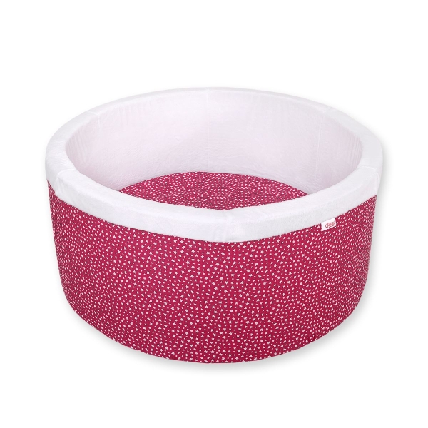 Ballenbak Baby Minky  Bordeaux Wit-wijnrood