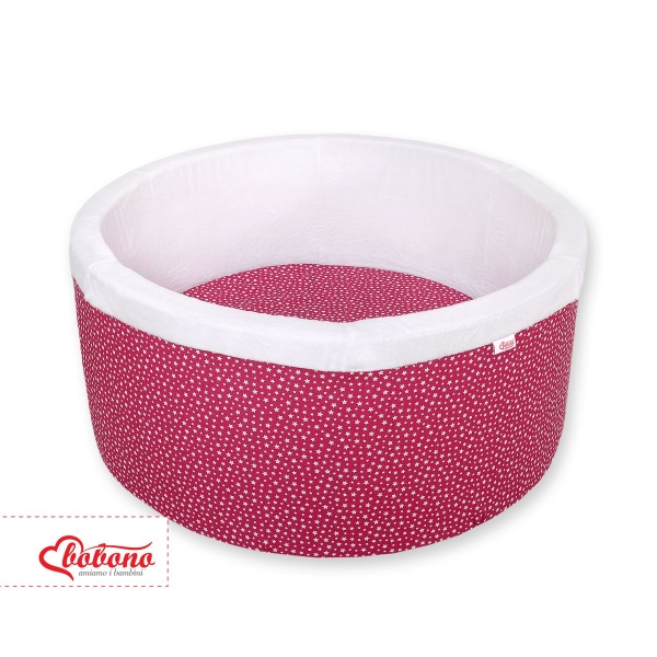 Ballenbak Baby Minky  Bordeaux Wit-wijnrood