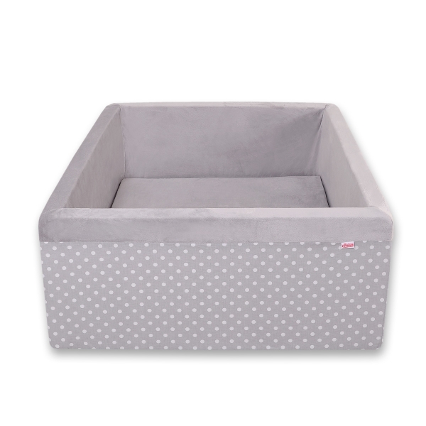 Ballenbak voor Baby Minky  Grijs Polkaprikker
