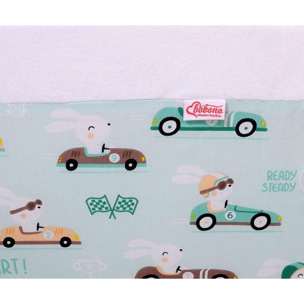 Ballenbak voor Baby Minky  Mint Konijnen