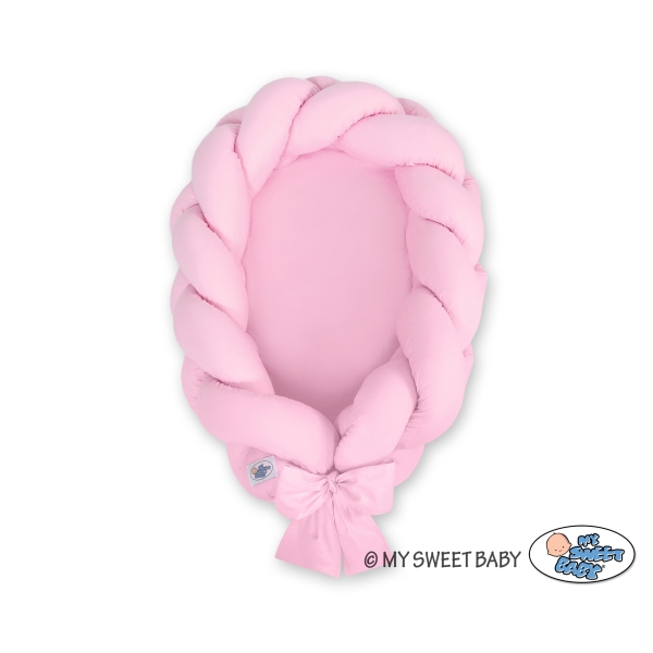 Bedbumper & Babynest Gevlochten 2 in 1 Roze