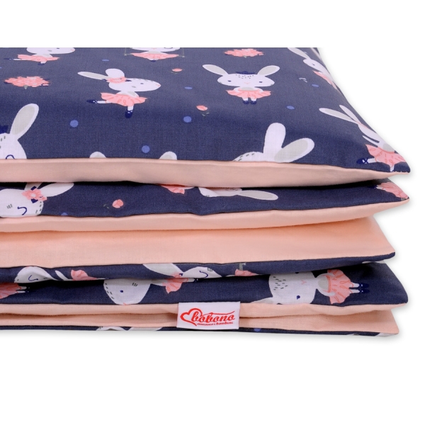 Beddengoed 2 dele 140x200 Junior Donkerblauw Konijnen