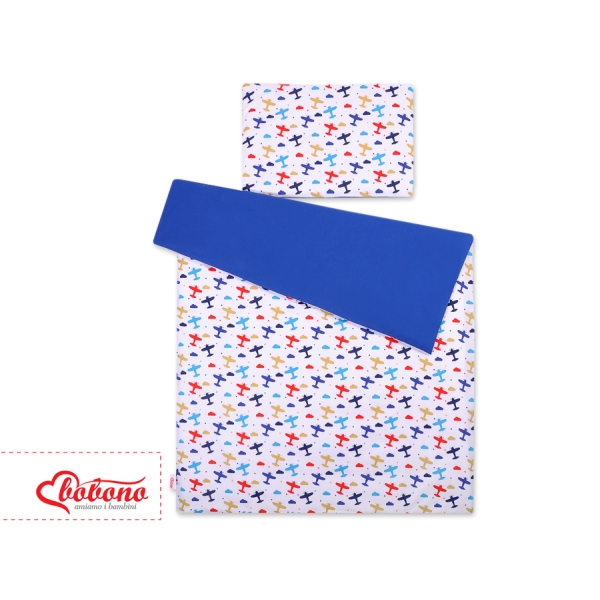 Beddengoed 2 dele 140x200 Junior Donkerblauw Vlieg