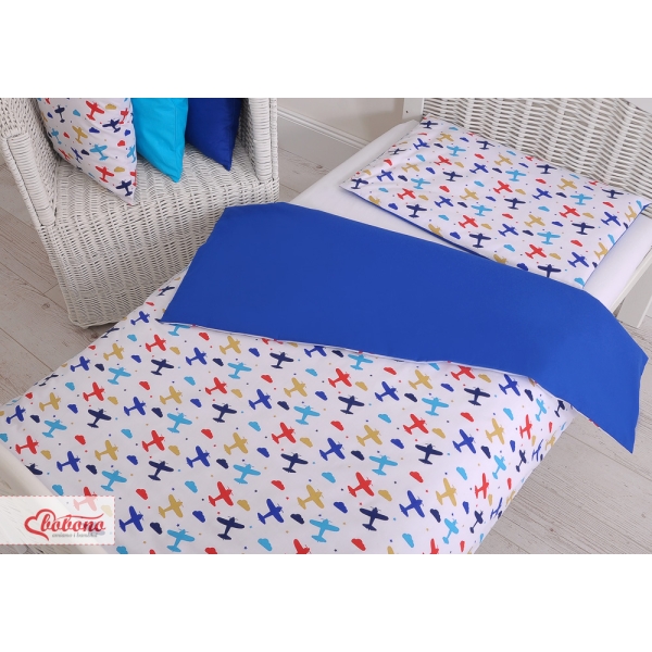 Beddengoed 2 dele 140x200 Junior Donkerblauw Vlieg