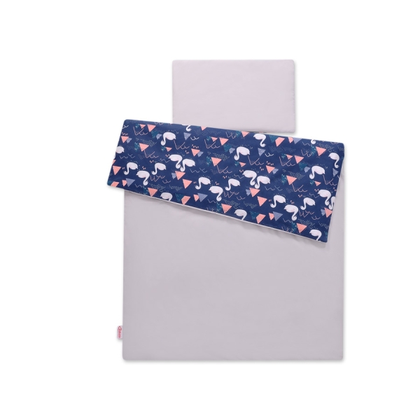 Beddengoed 2 dele 140x200 Junior Donkerblauw Zwanen