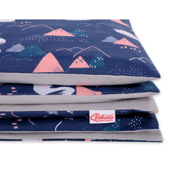 Beddengoed 2 dele 140x200 Junior Donkerblauw Zwanen