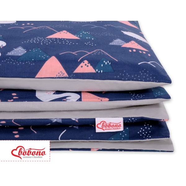 Beddengoed 2 dele 140x200 Junior Donkerblauw Zwanen