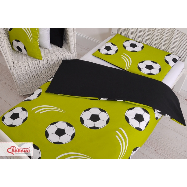 Beddengoed 2 dele 140x200 Junior Groen Voetbal