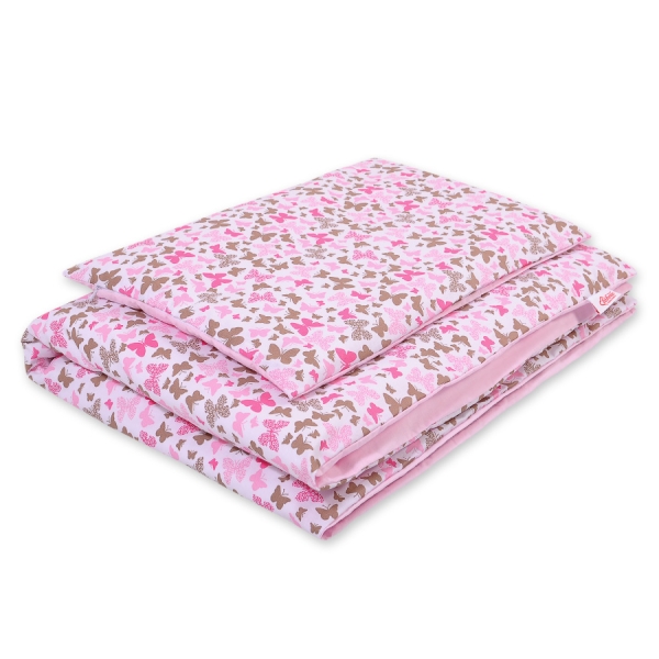 Beddengoed 2 dele 140x200 Junior Roze Vlinders