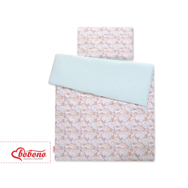 Beddengoed 2 delen 100x135 Mini Beige Blad
