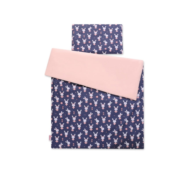 Beddengoed 2 delen 100x135 Mini Donkerblauw Konijnen