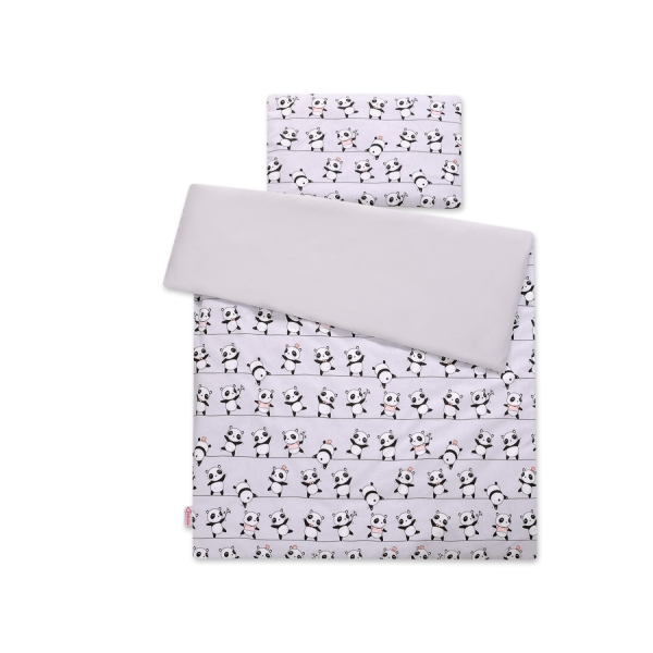 Beddengoed 2 delen 100x135 Mini Grijs Panda
