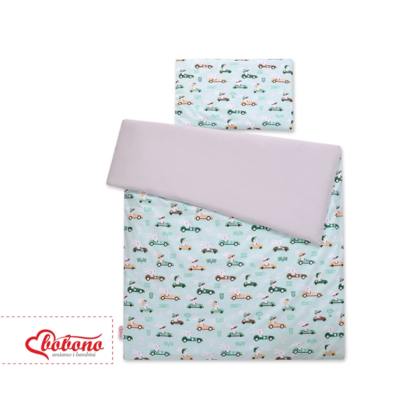 Beddengoed 2 delen 100x135 Mini Mint Konijnen