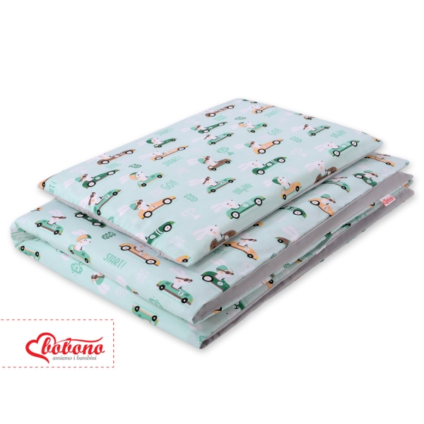 Beddengoed 2 delen 100x135 Mini Mint Konijnen