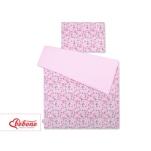 Beddengoed 2 delen 100x135 Mini Roze Vlinders