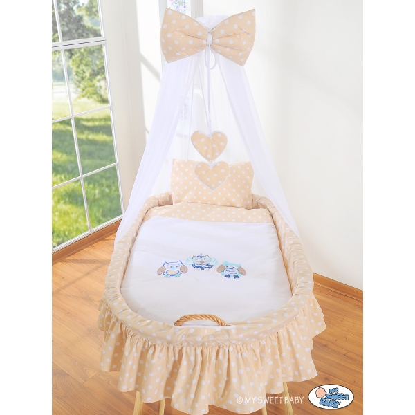 Beddengoed 2 st voor Babymand / Rieten Kribbe