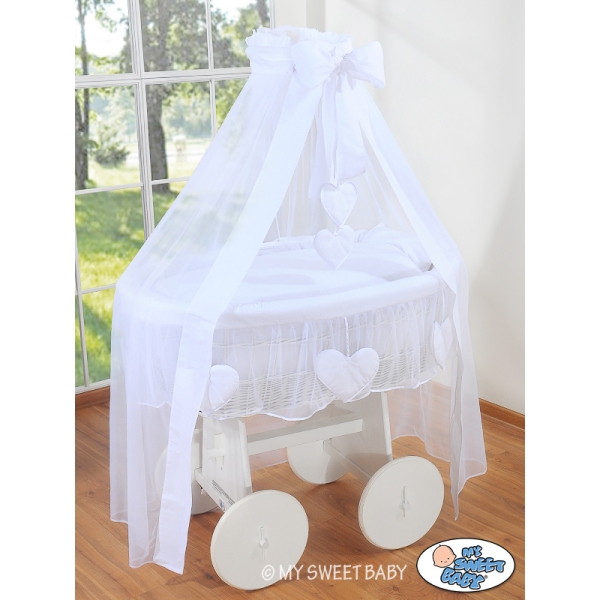 Beddengoed - 4 Delen voor Babymand / Rieten Babybed
