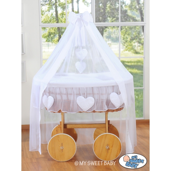 Beddengoed - 4 Delen voor Babymand / Rieten Babybed