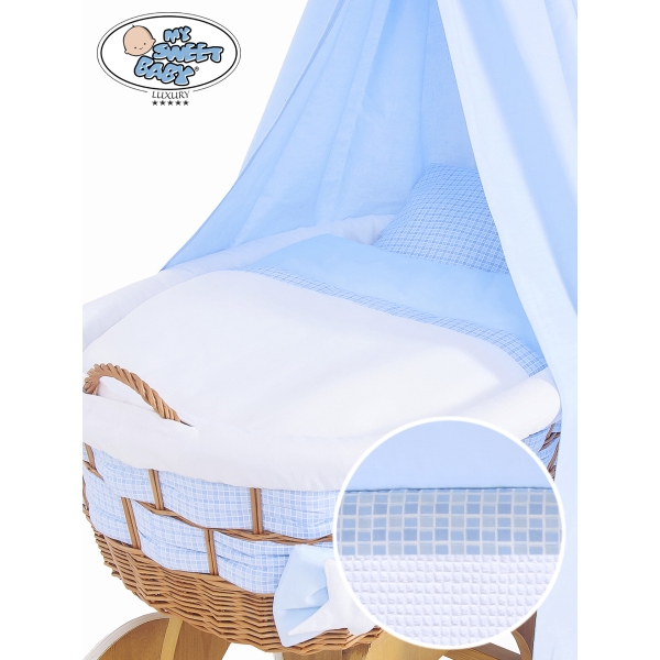 Beddengoed - 4 Delen voor Babymand / Rieten Babybed Isabella